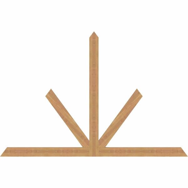 Ekena Millwork Saratoga Timber Gable Bracket, Western Red Cedar, 72"W x 48"H x 1 1/2"D x 3 1/2"F, 16/12 Pitch GBW072X48X0204SAR00SWR - main